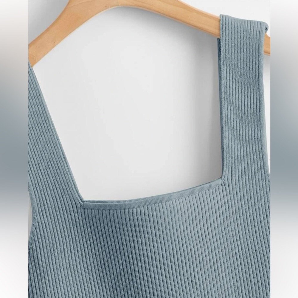 Solid Ribbed Knit Top - image 3